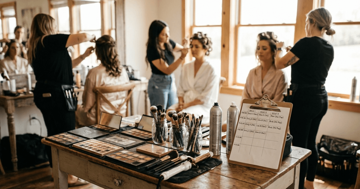 How to Create a Wedding Day Hair & Makeup Schedule (Without Losing Your Mind)