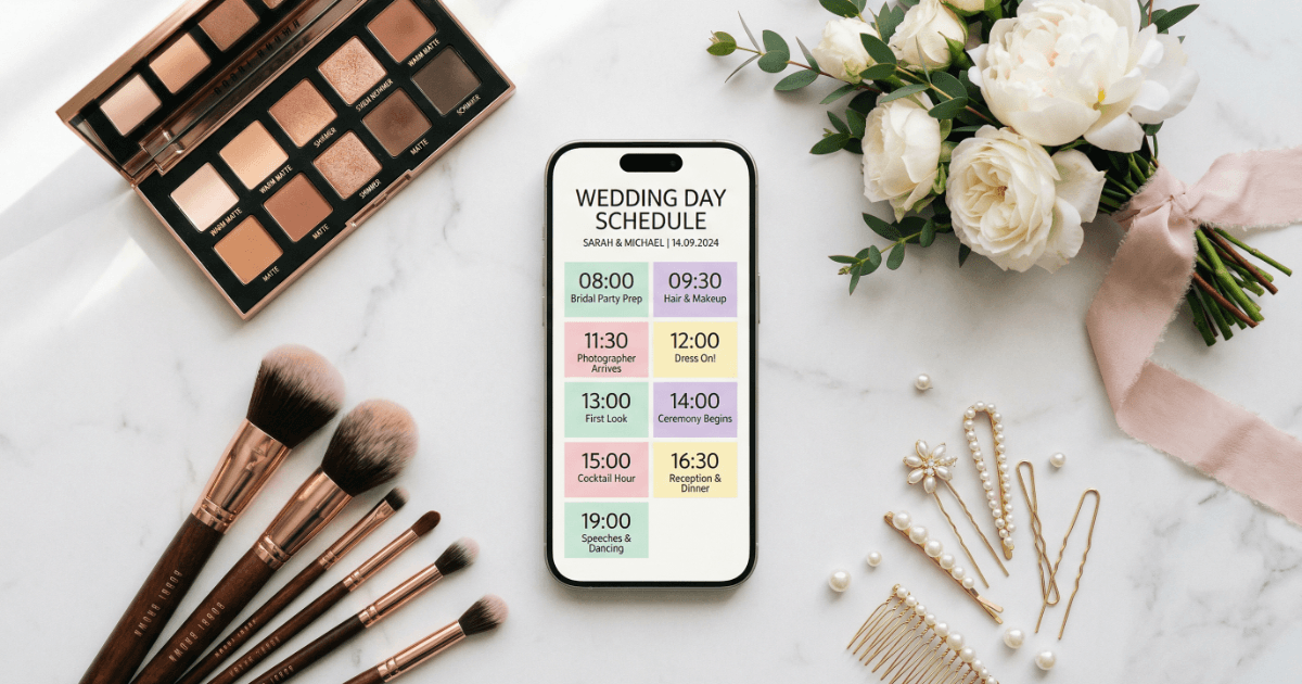 Automatically Create Your Wedding Day Hair & Makeup Schedule